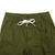 Detail shot of Topo Designs Men's Dirt Pants in Olive green showing drawstring waistband.