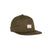Full front product shot of the mini map hat in olive