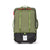 Topo Designs Global Travel Bag Roller durable carry-on convertible laptop backpack rolling suitcase in Olive green.