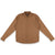 Topo Designs Men's Global Shirt long sleeve lightweight travel snap shirt in dark khaki brown