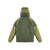 Back of Topo Designs Mountain Puffer Primaloft insulated Hoodie jacket in Olive green