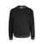 Front product shot of men's global sweater in black