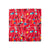 Topo Designs bandana in Red Blue Gear print with carabiners and cams.