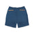 Back zipper pockets on Topo Designs Men's Global lightweight quick dry travel Shorts in Pond Blue.