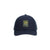 Topo Designs Trucker Hat with mesh back and original logo patch in navy blue.
