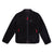 Front product shot of the sherpa jacket in black/black showing the sherpa fleece