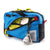 Front product shot of Topo Designs Quick Pack in Blue showing open external diagonal zippered pocket