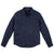 Front product shot of Topo Designs Men's Insulated Shirt Jacket in Navy blue.