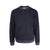 Front product shot of men's global sweater in navy