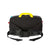 Back shot of Topo Designs Quick Pack in Red/Black Ripstop showing stowable seatbelt waist belt