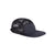 Topo Designs Global mesh back Hat in Black. Unstructured 5-panel flexible brim packable hat.
