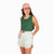 Topo Designs Women's River quick-dry swim Shorts in Light Mint on model.
