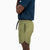 Topo Designs Men's River Shorts Lightweight quick dry swim trunks on model Olive green.