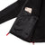 Detail product shot of the men's subalpine fleece in black showing interior pocket details